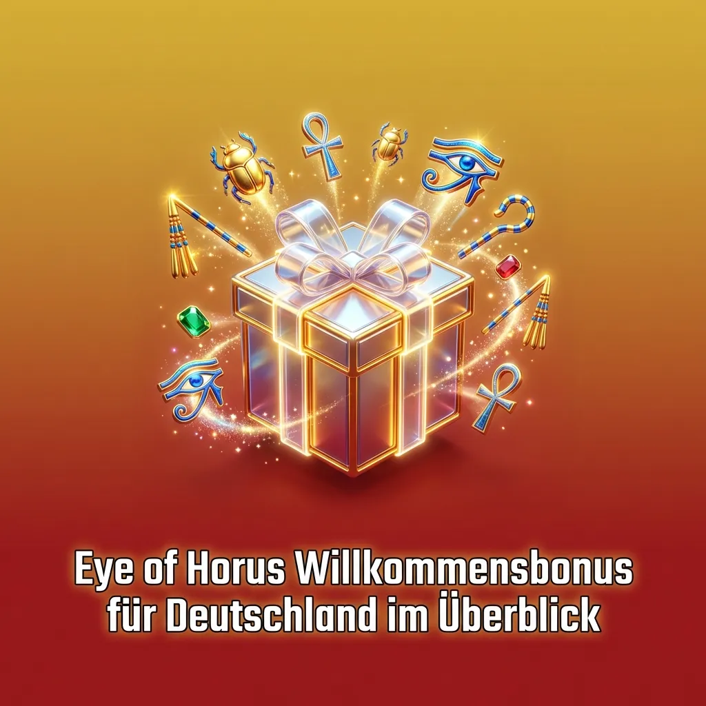 Grafik zum Jokerstar Eye of Horus Willkommensbonus mit 200 % bis 100 € und bis zu 200 Freispielen für deutsche Spieler