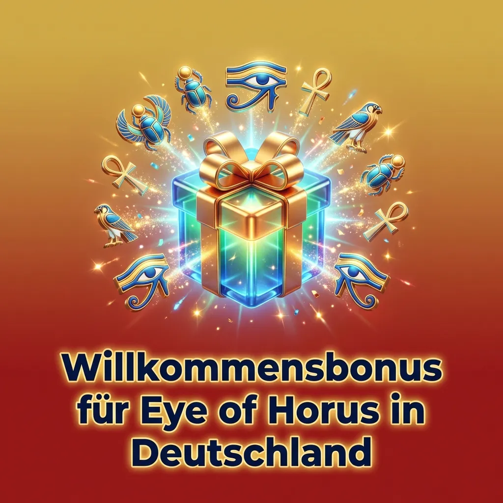 Banner zum Eye of Horus Willkommensbonus in Deutschland: 200% bis 100€ und bis zu 200 Freispiele für neue Spieler