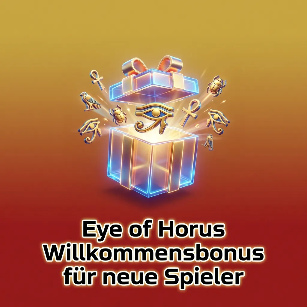 Eye of Horus Willkommensbonus: 200% bis 100€ plus 80 Freispiele für neue deutsche Casinospieler in der App