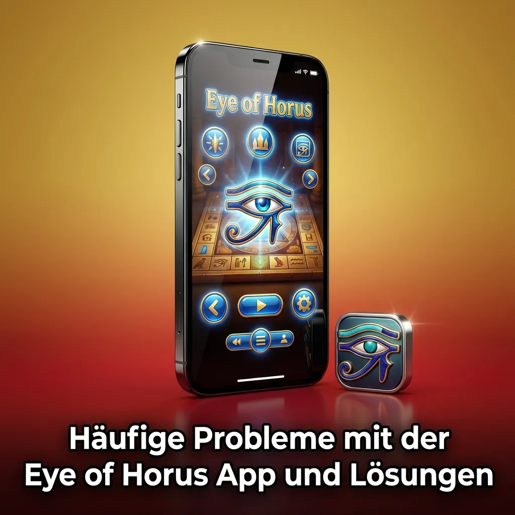 Infografik: Häufige Eye of Horus App-Probleme und kurze Lösungen in fünf nummerierten Stichpunkten