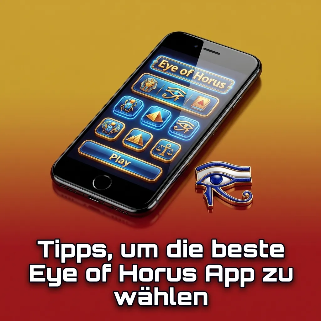 Smartphone mit Eye of Horus Slot, Checkliste zu Lizenz, Boni, Zahlungsmethoden und deutscher App für Spieler in Deutschland