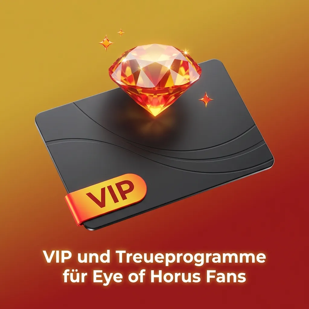 Illustration of a VIP casino loyalty program for Eye of Horus slot fans with points, status levels and bonus rewards