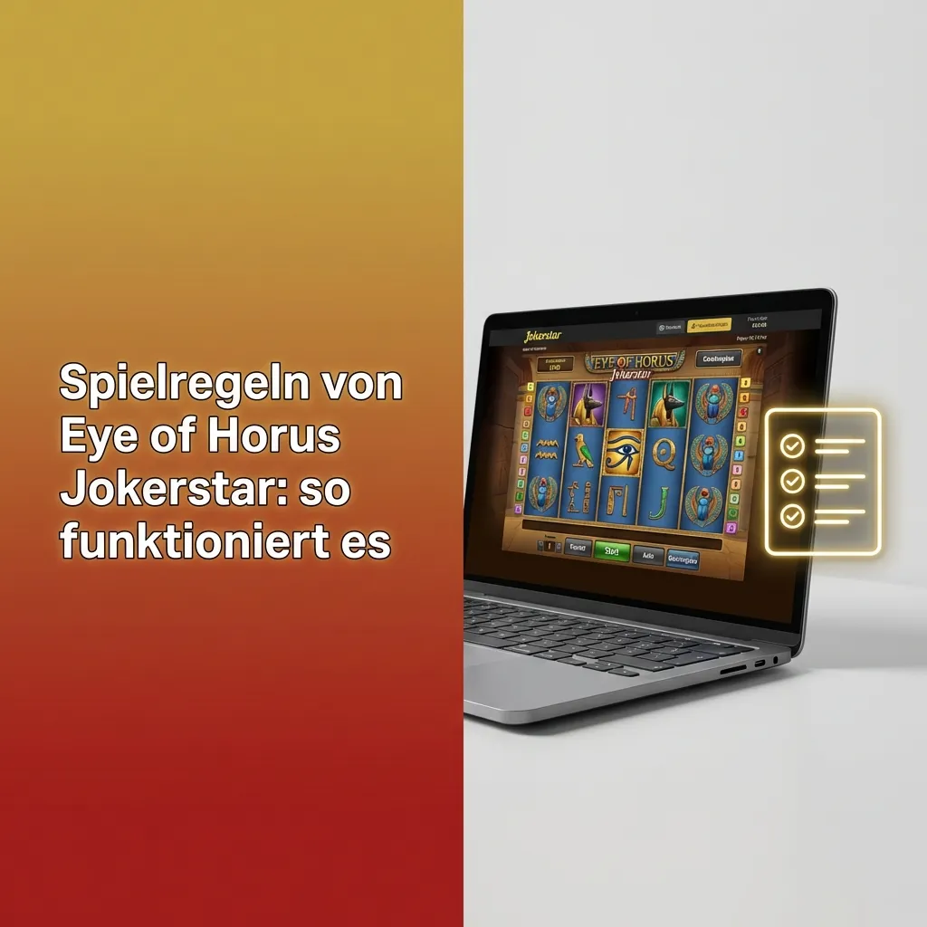Spielautomat Eye of Horus Jokerstar mit 5x3 Walzen, Horus-Wild, Tempel-Scatter und Freispiel-Features auf Bildschirm